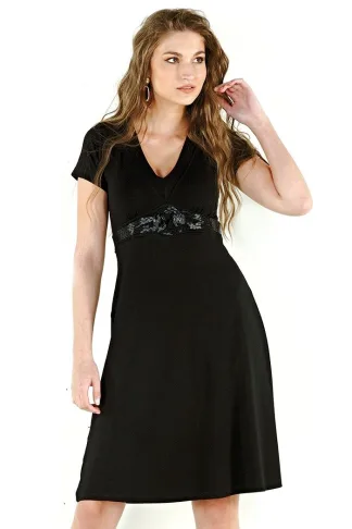 Mara-M Γυναικείο Μidi φόρεμα Μαύρο 5066-16