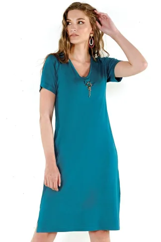 Mara-M Γυναικείο Φόρεμα Μπλε Ρουα 5174Β-16
