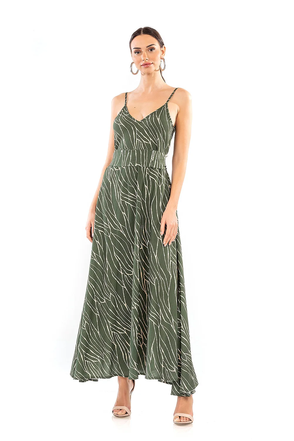 Mara-M Γυναικείο Φόρεμα με Τιράντα Olive Green 5480-21 Mara-M Γυναικείο Φόρεμα με Τιράντα Olive Green 5480-21