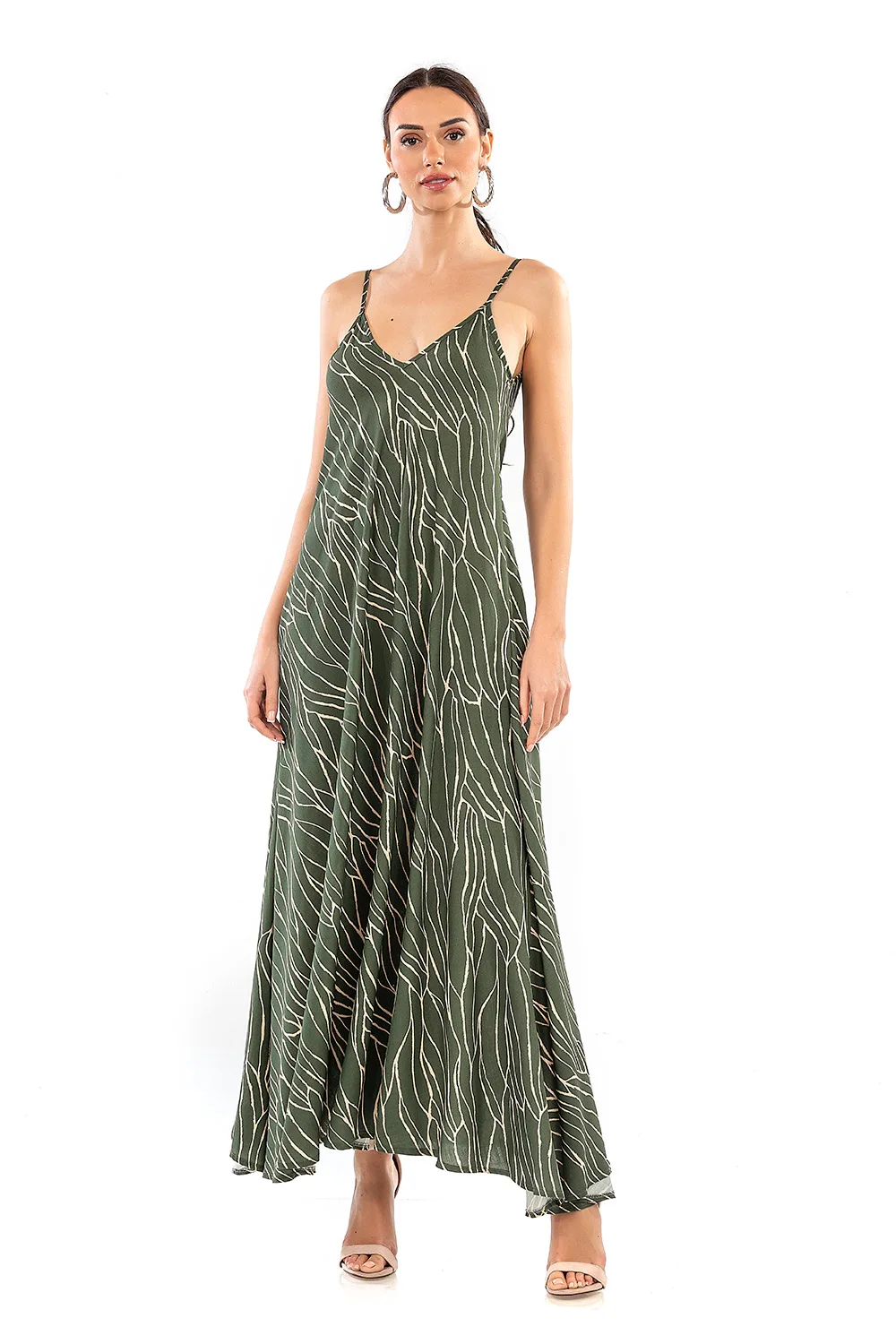 Mara-M Γυναικείο Φόρεμα με Τιράντα Olive Green 5480-21 Mara-M Γυναικείο Φόρεμα με Τιράντα Olive Green 5480-21