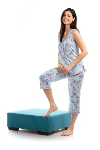 Πυτζάμα Βαμβακερή Φλοράλ με Πατιλέτα 5520-18